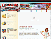 Tablet Screenshot of legends-burgers.com